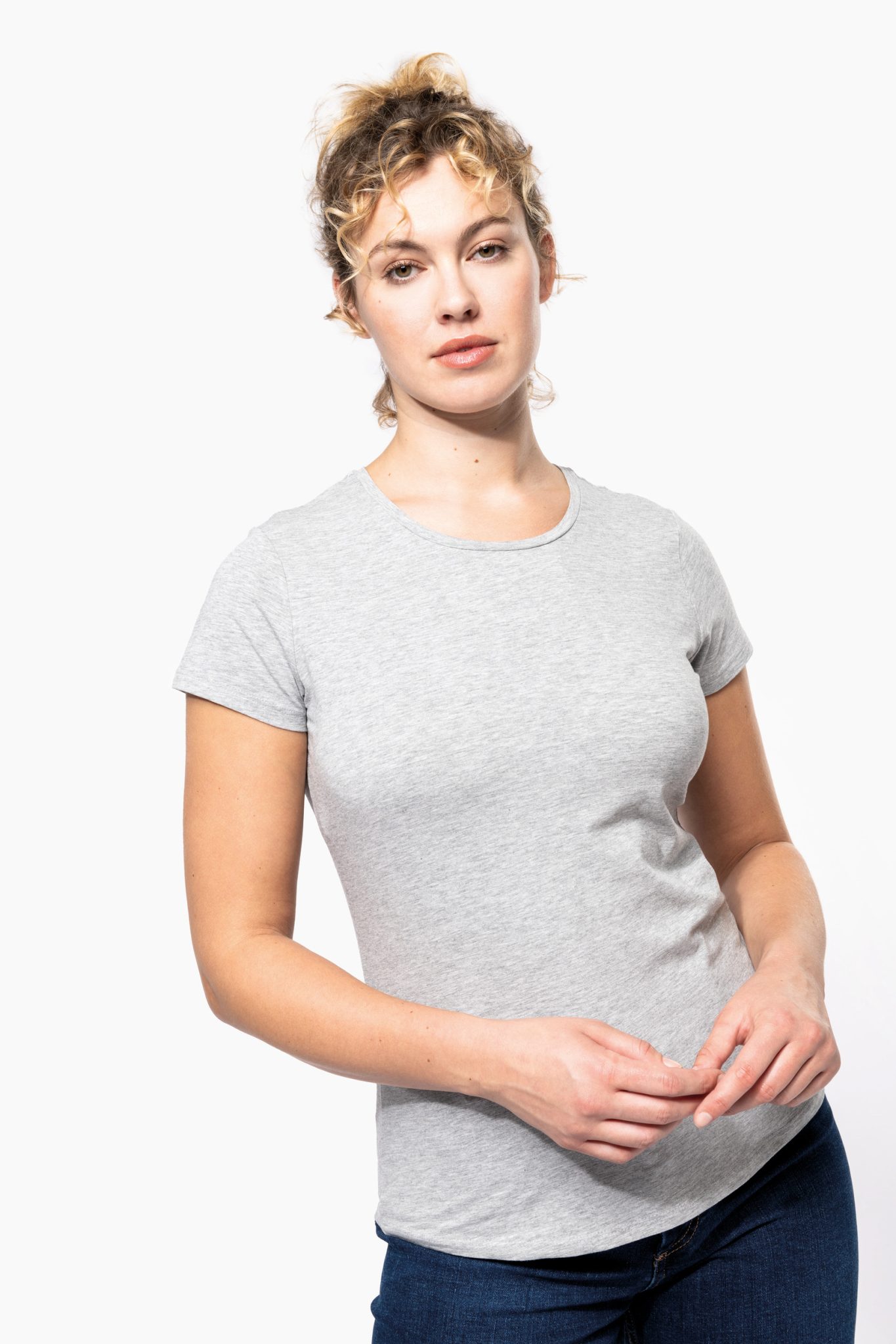 Miniature 1 pour T-shirt col rond manches courtes femme