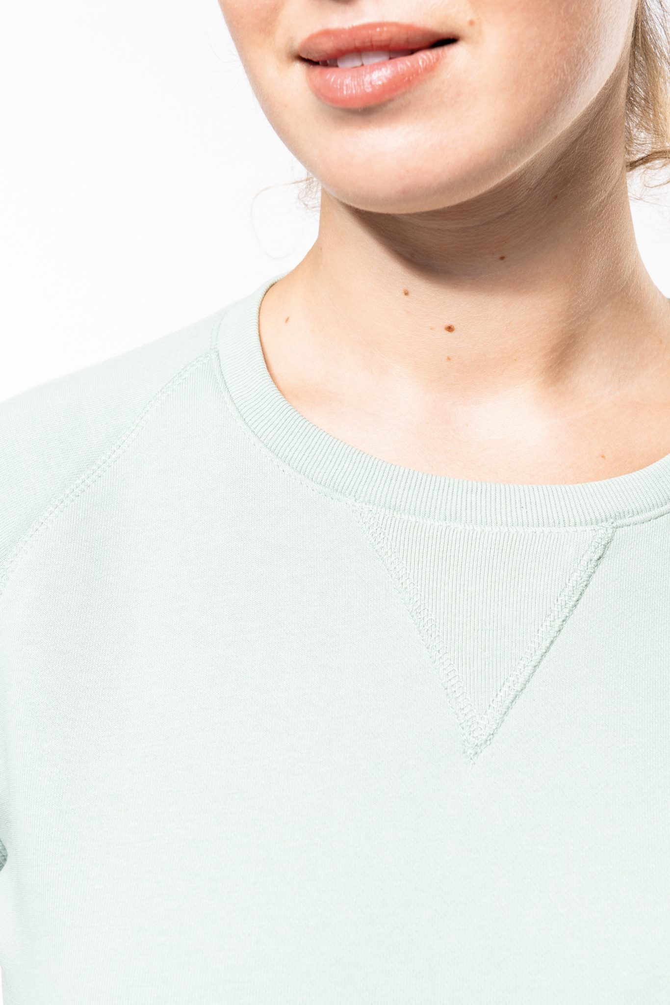 Miniature 10 pour Sweat-shirt Bio col rond manches raglan femme