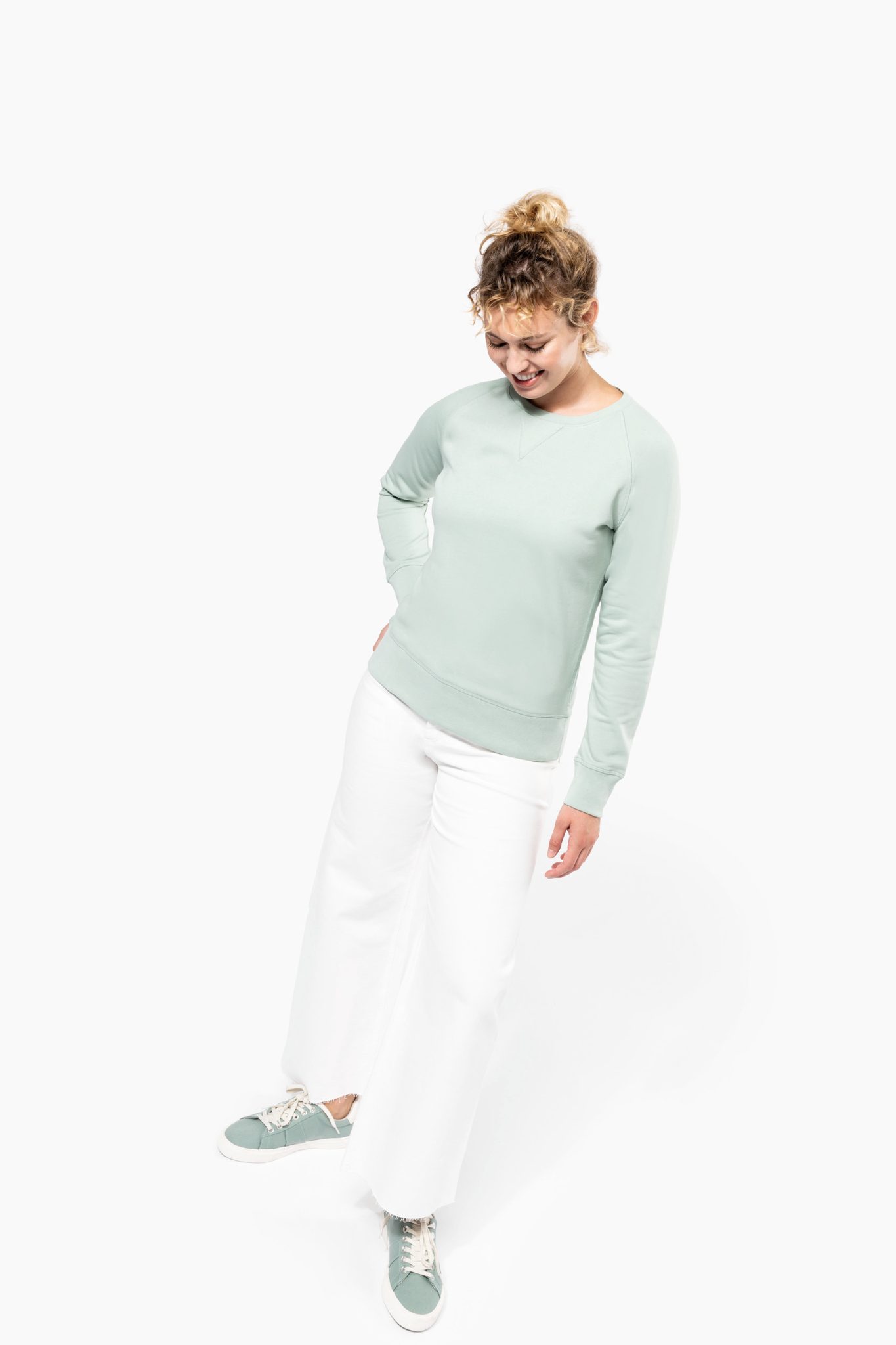 Miniature 6 pour Sweat-shirt Bio col rond manches raglan femme