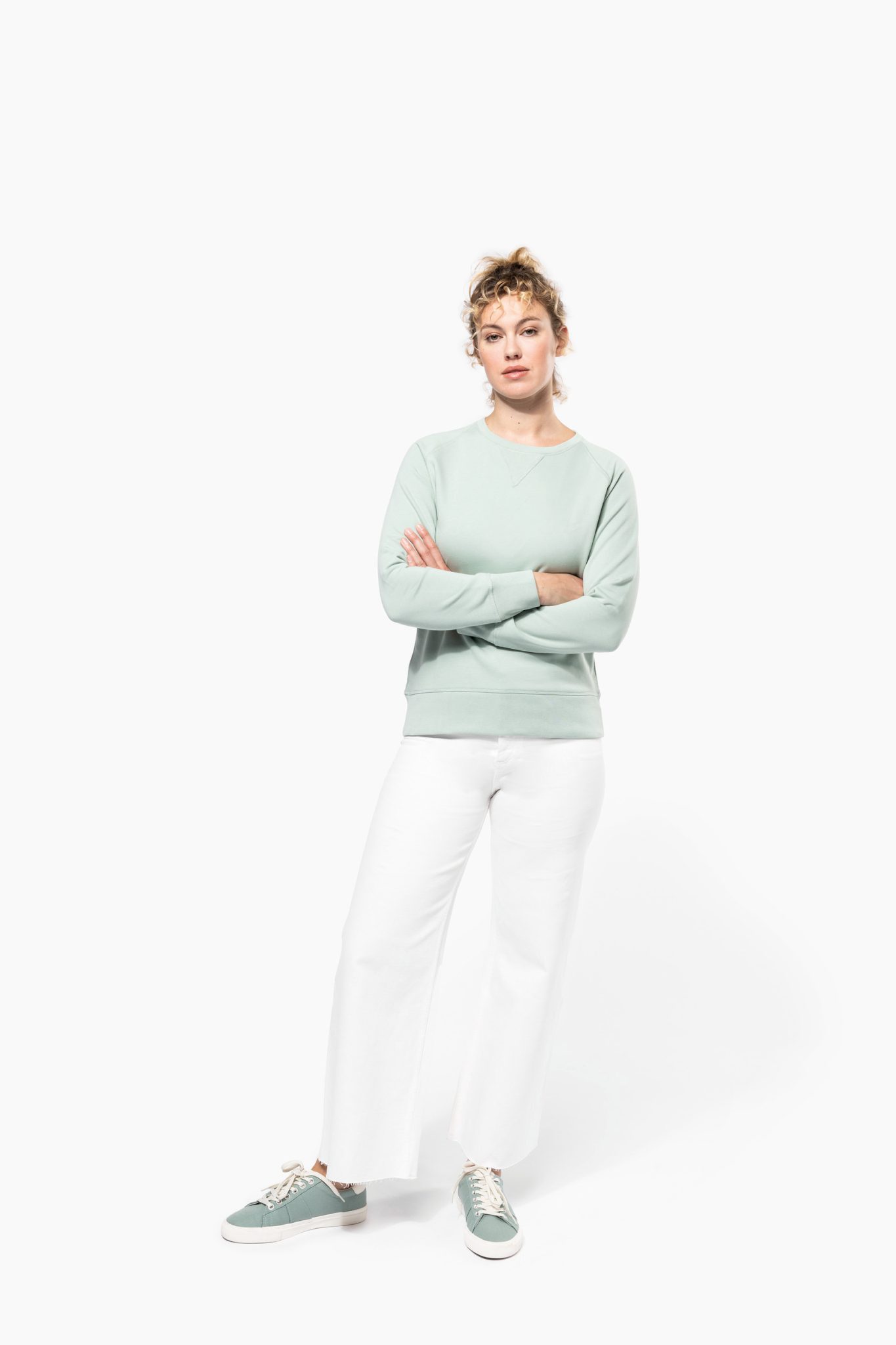 Miniature 5 pour Sweat-shirt Bio col rond manches raglan femme