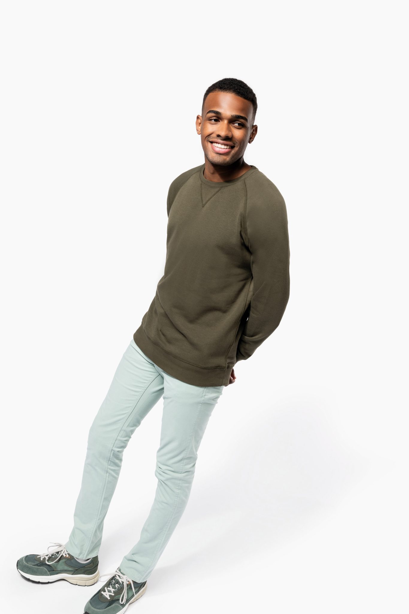 Miniature 5 pour Sweat-shirt Bio col rond manches raglan homme