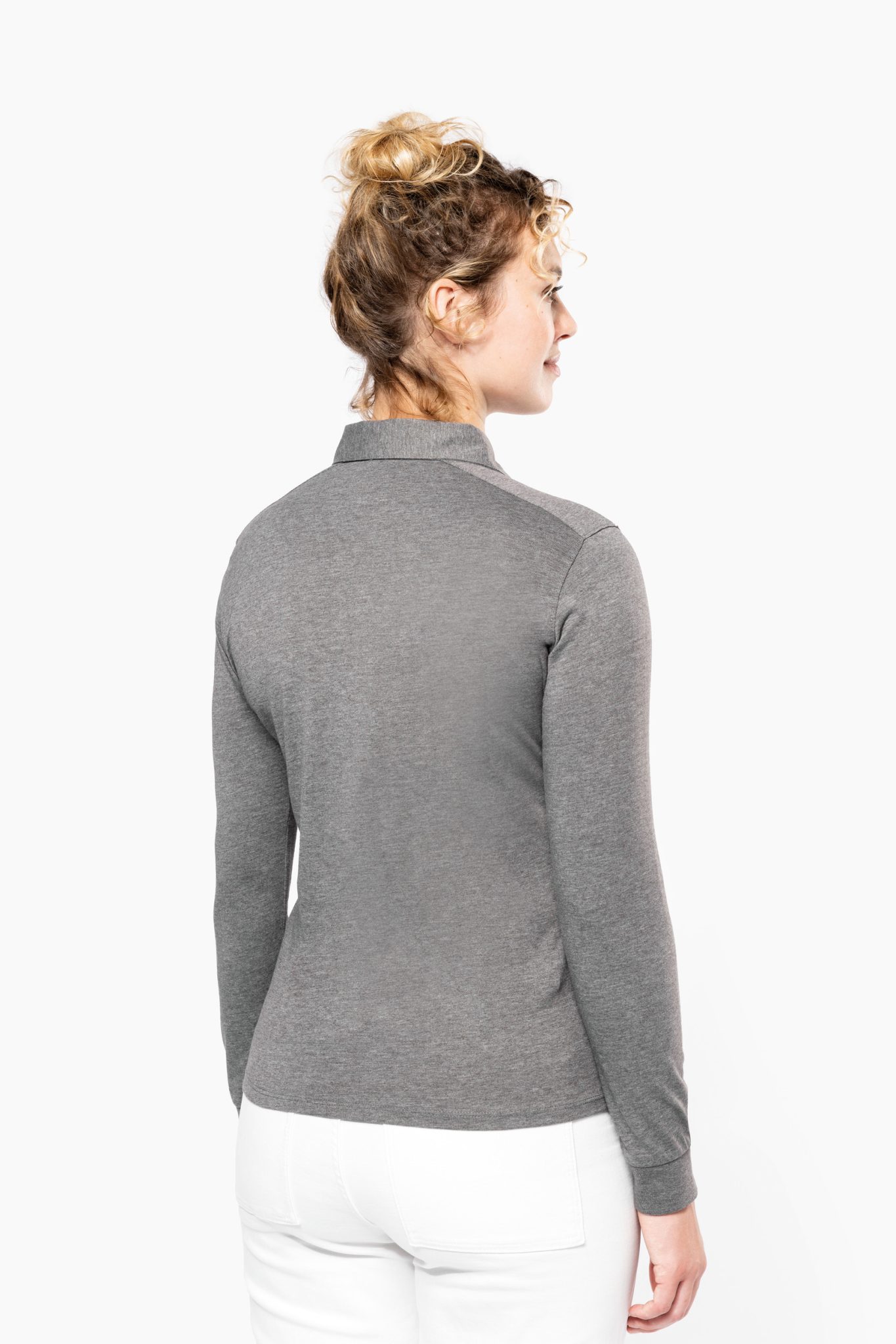 Miniature 2 pour Polo jersey manches longues femme