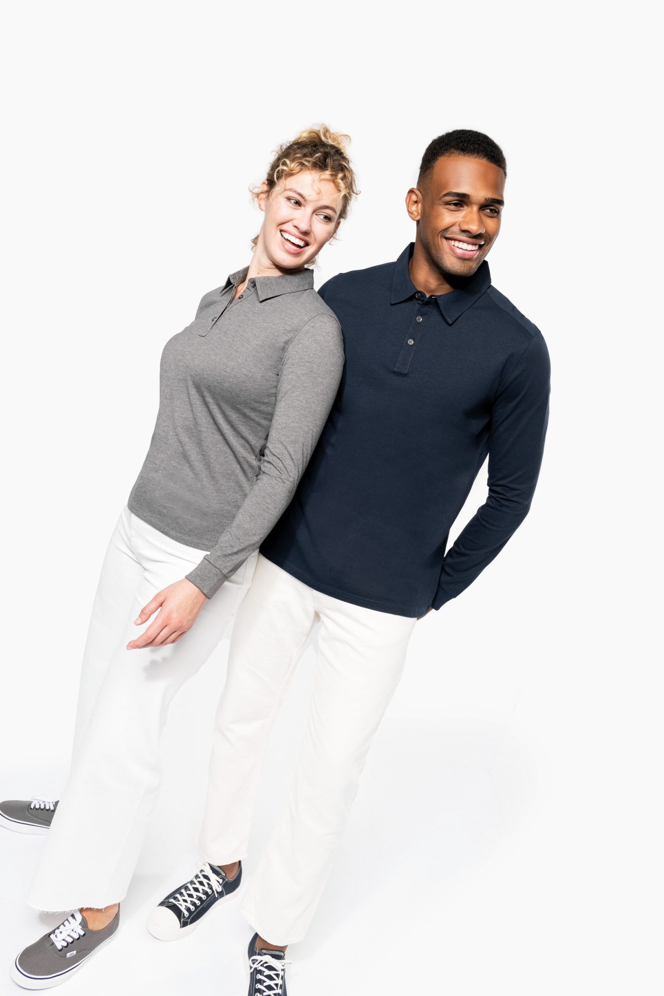 Miniature 10 pour Polo jersey manches longues femme