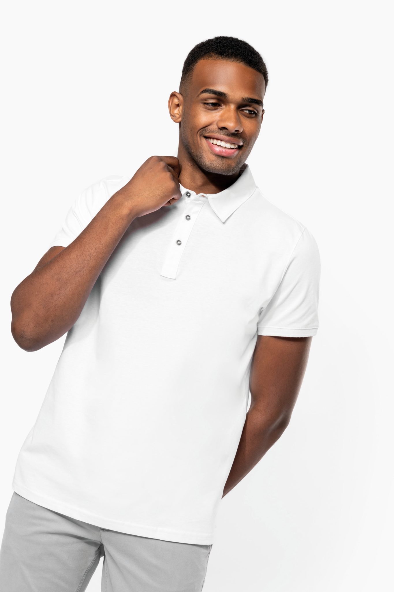Miniature 4 pour Polo jersey manches courtes homme
