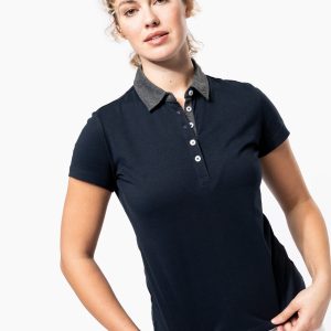 Visuel Polo jersey bicolore femme