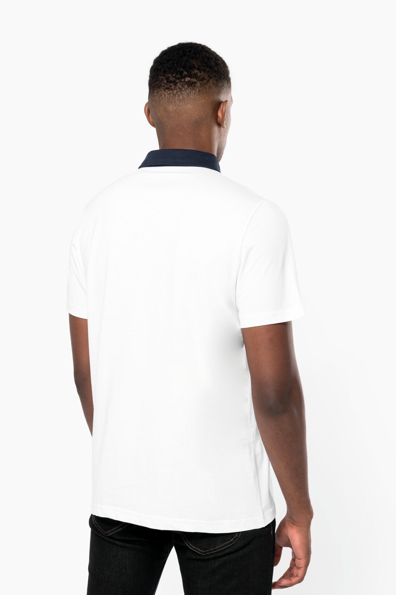 Miniature 2 pour Polo jersey bicolore homme