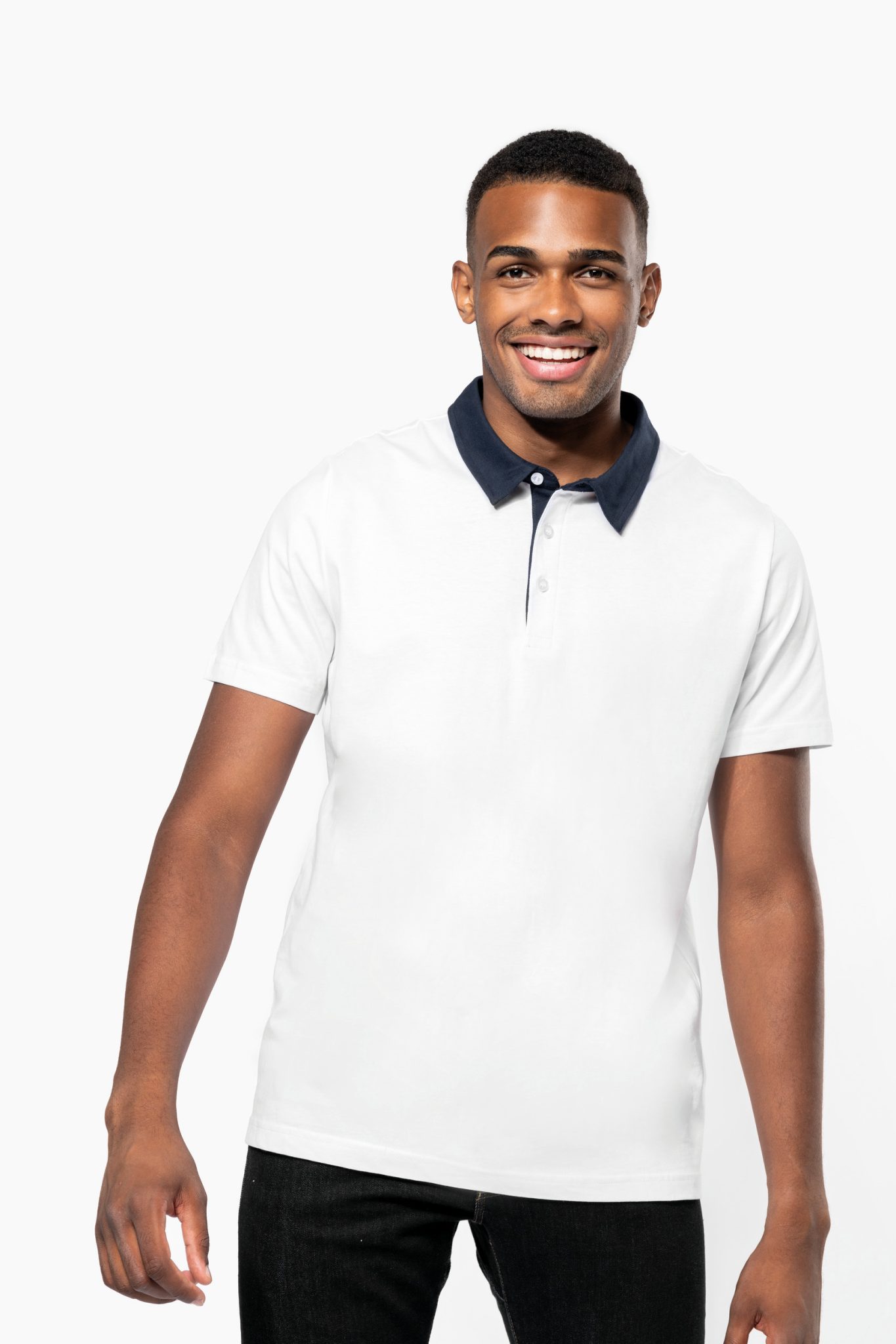Miniature 1 pour Polo jersey bicolore homme