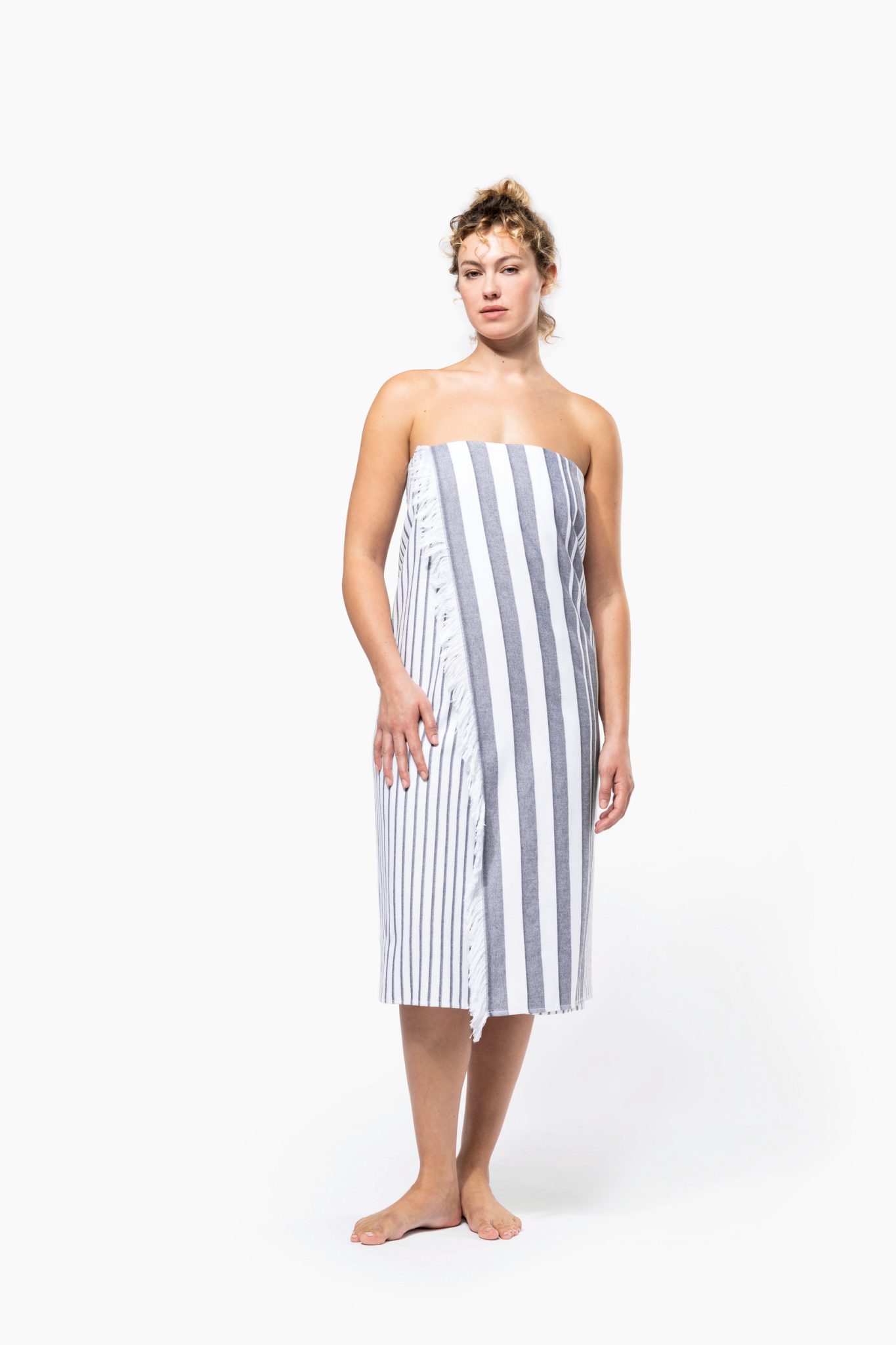 Miniature 3 pour Fouta rayée avec franges