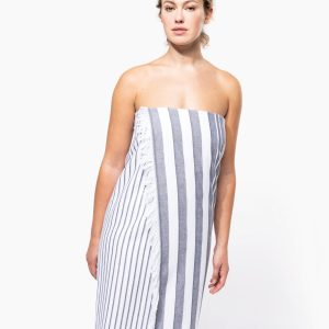 Visuel Fouta rayée avec franges