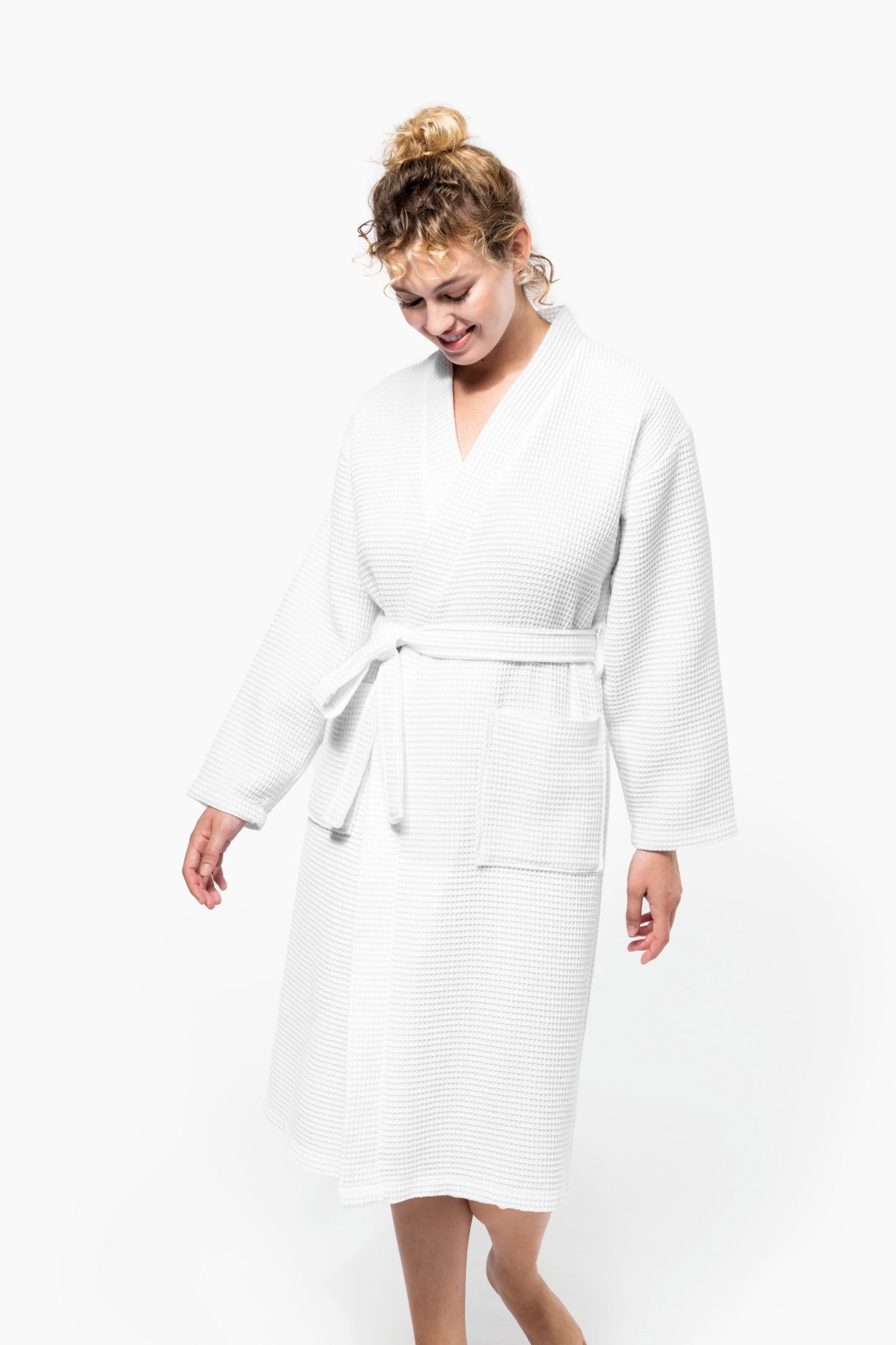 Miniature 3 pour Peignoir kimono nid d'abeille