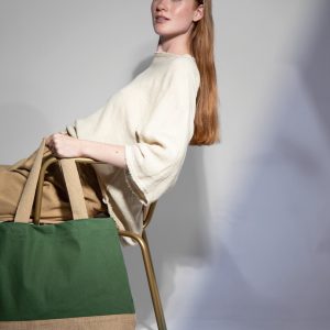 Visuel Sac shopping en toiles de coton et jute