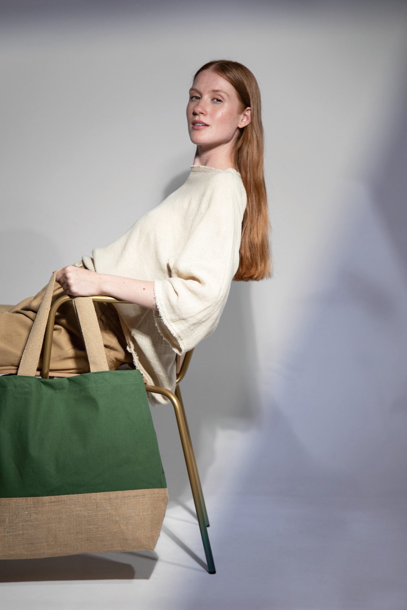 Miniature 1 pour Sac shopping en toiles de coton et jute