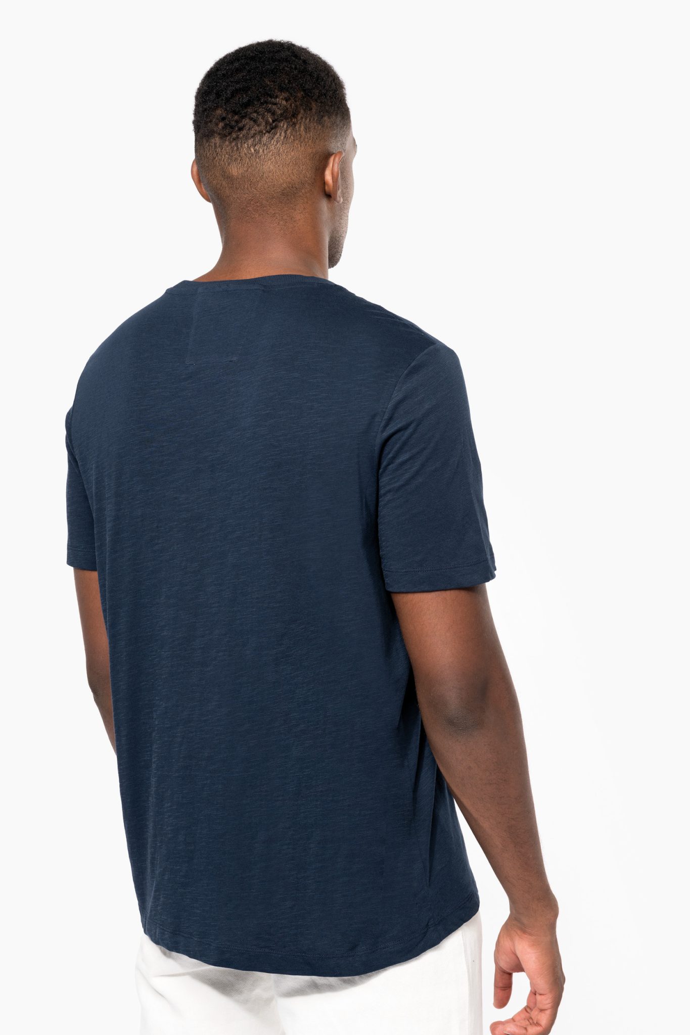 Miniature 2 pour T-shirt slub écoresponsable col rond manches courtes homme
