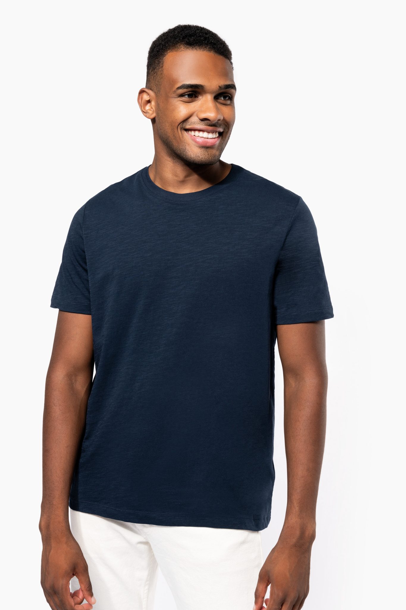 Miniature 1 pour T-shirt slub écoresponsable col rond manches courtes homme