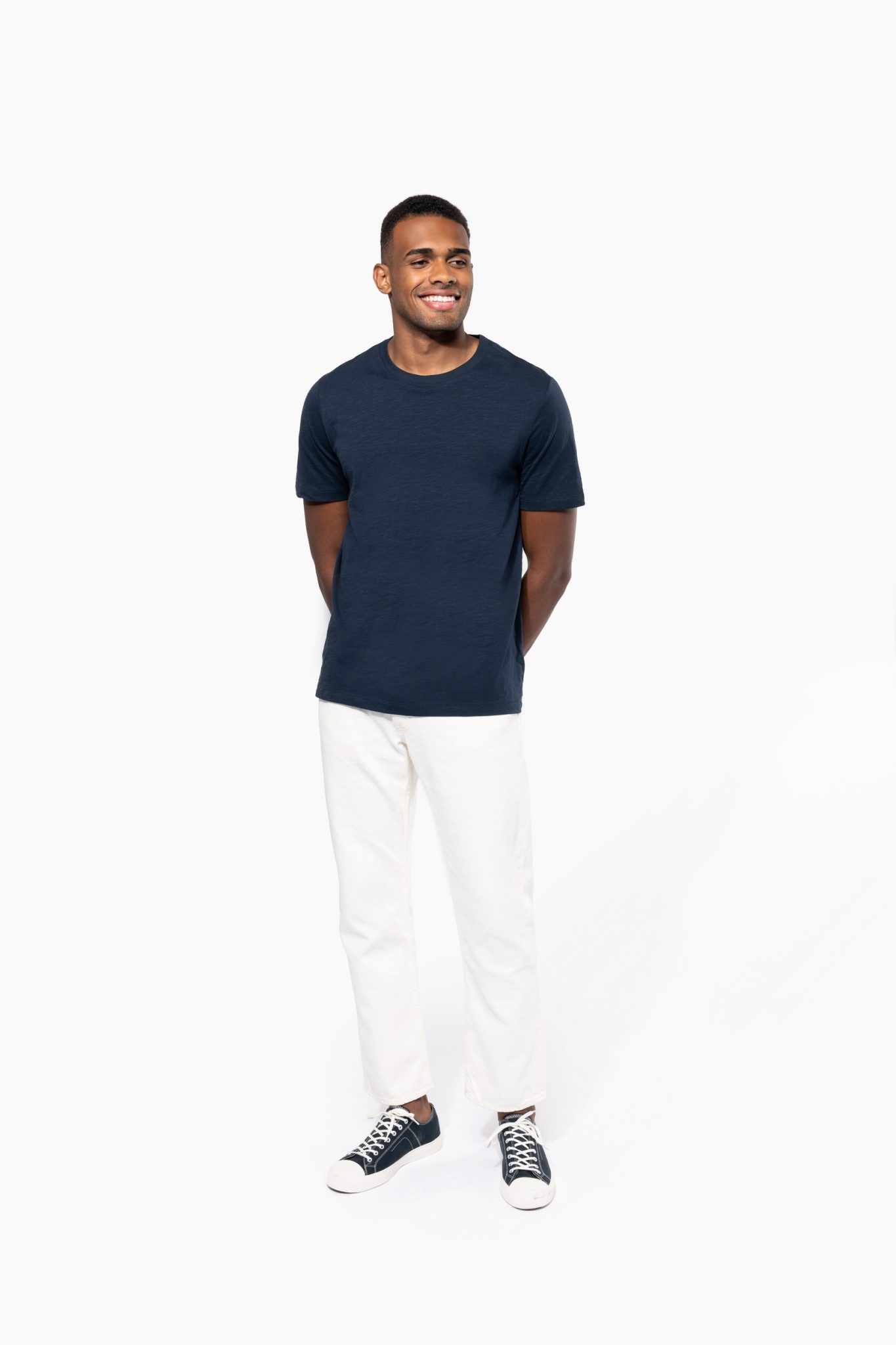 Miniature 4 pour T-shirt slub écoresponsable col rond manches courtes homme
