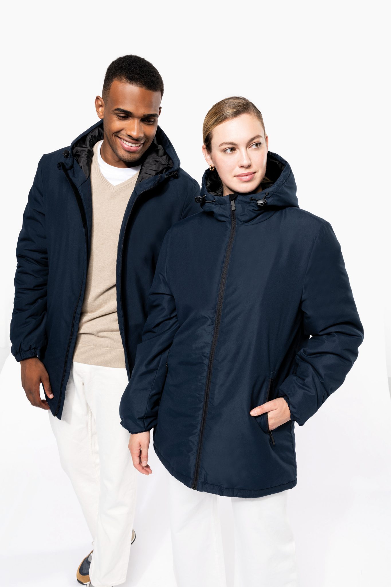 Miniature 15 pour Parka à capuche recyclée unisexe