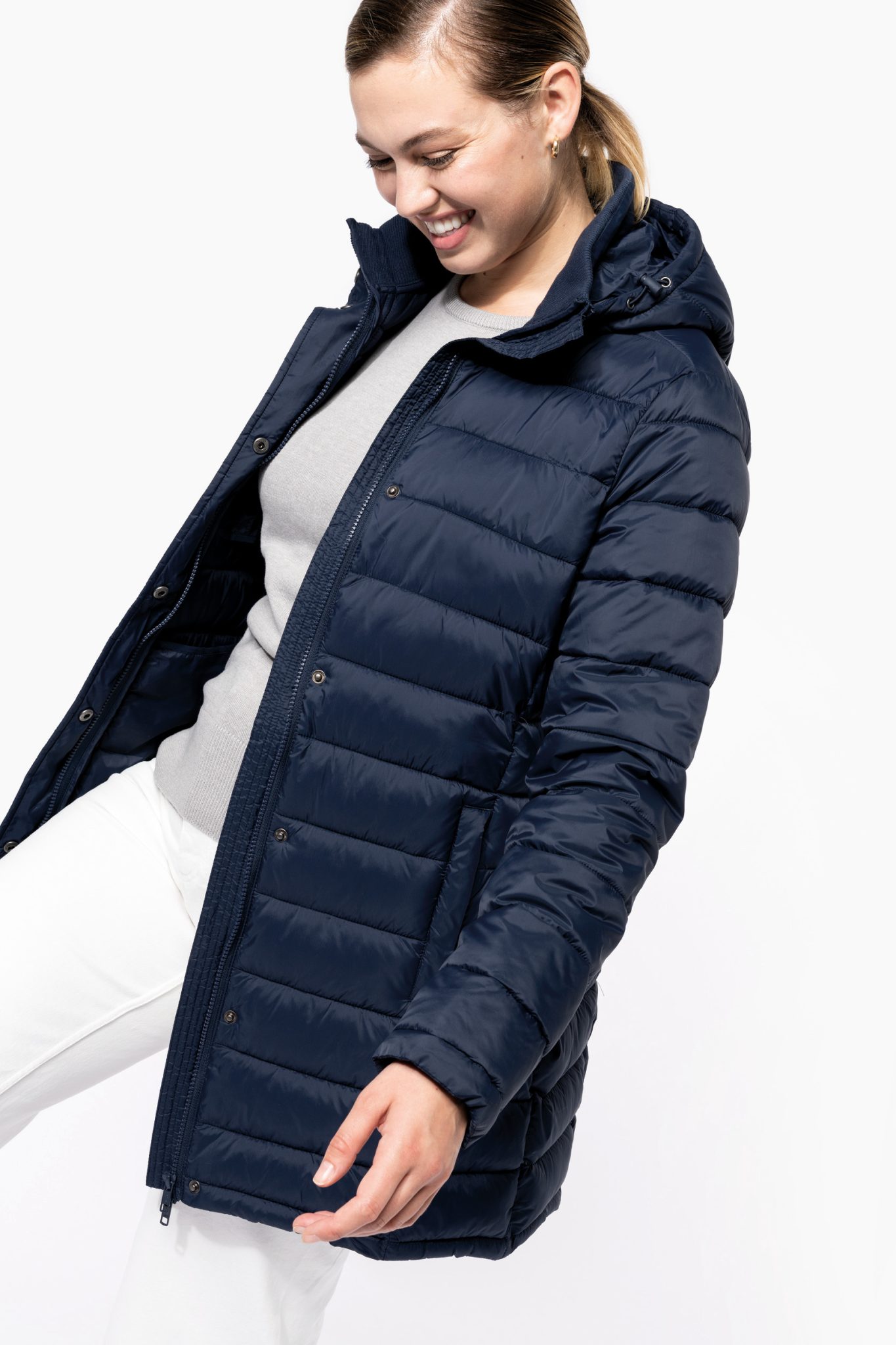 Miniature 3 pour Parka doudoune légère à capuche femme