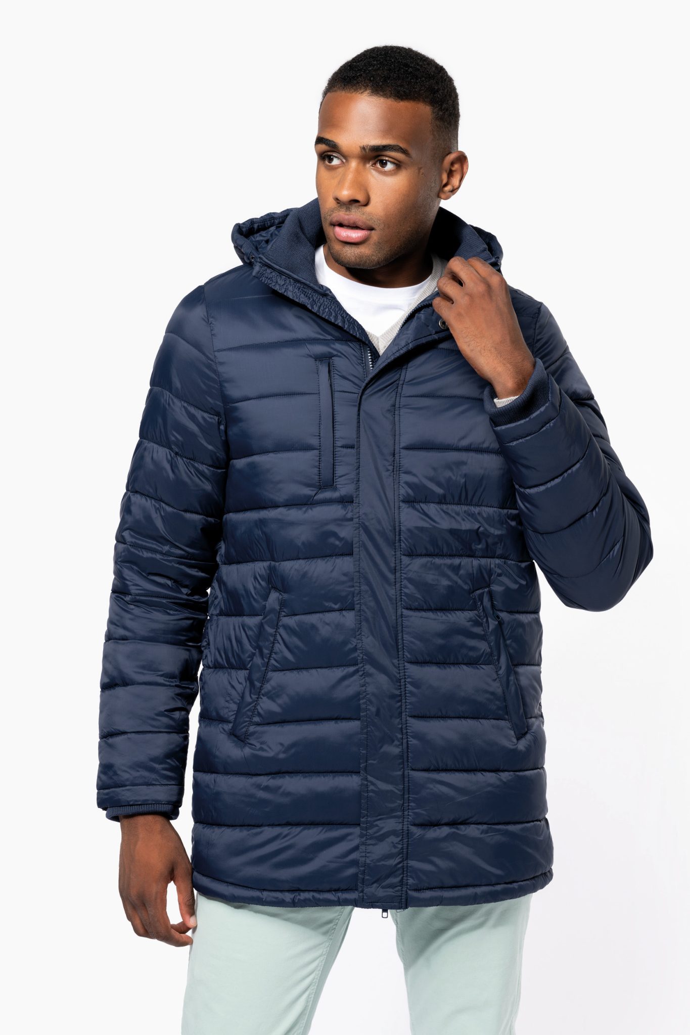 Miniature 3 pour Parka doudoune légère à capuche homme