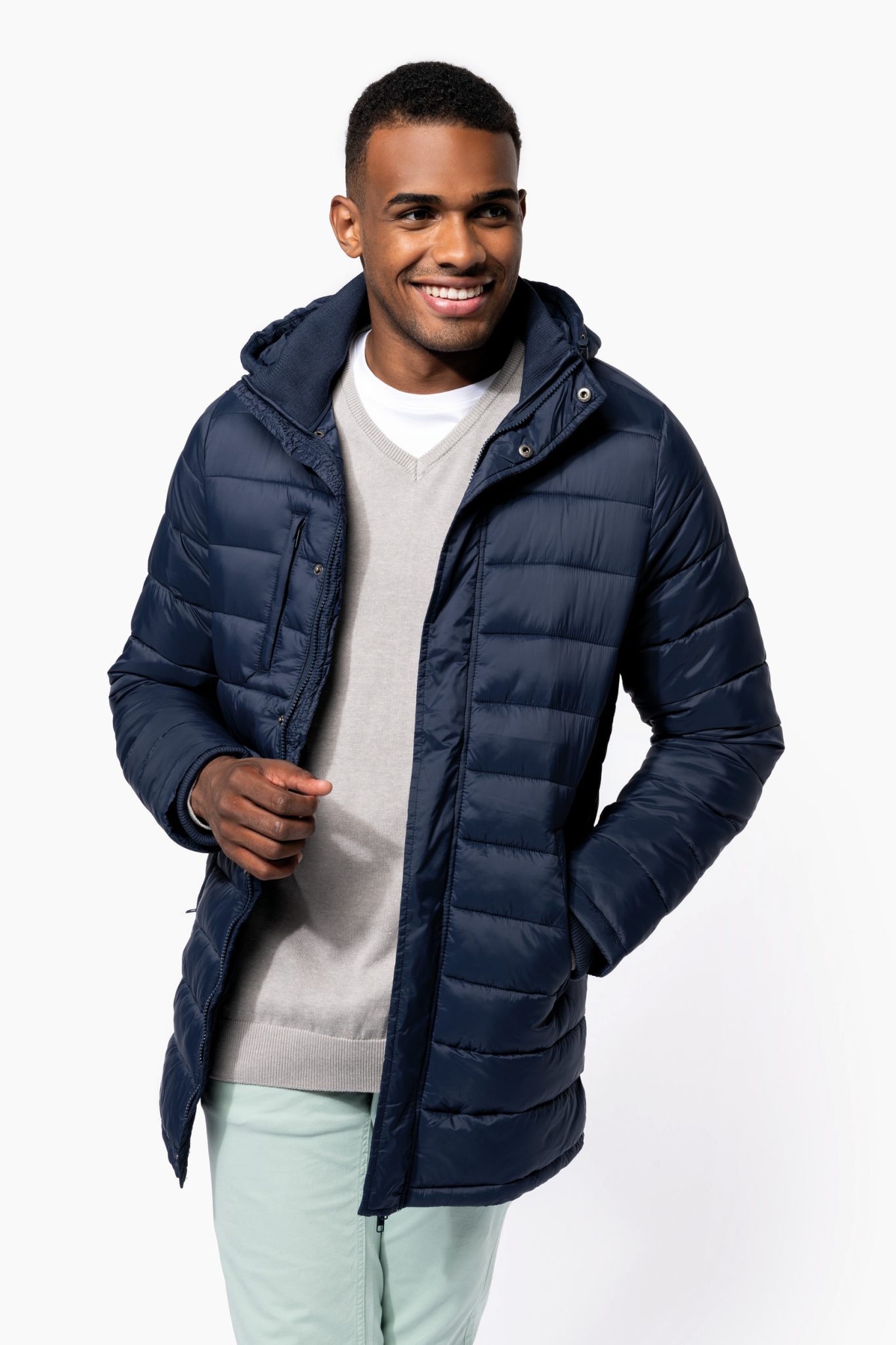 Miniature 1 pour Parka doudoune légère à capuche homme