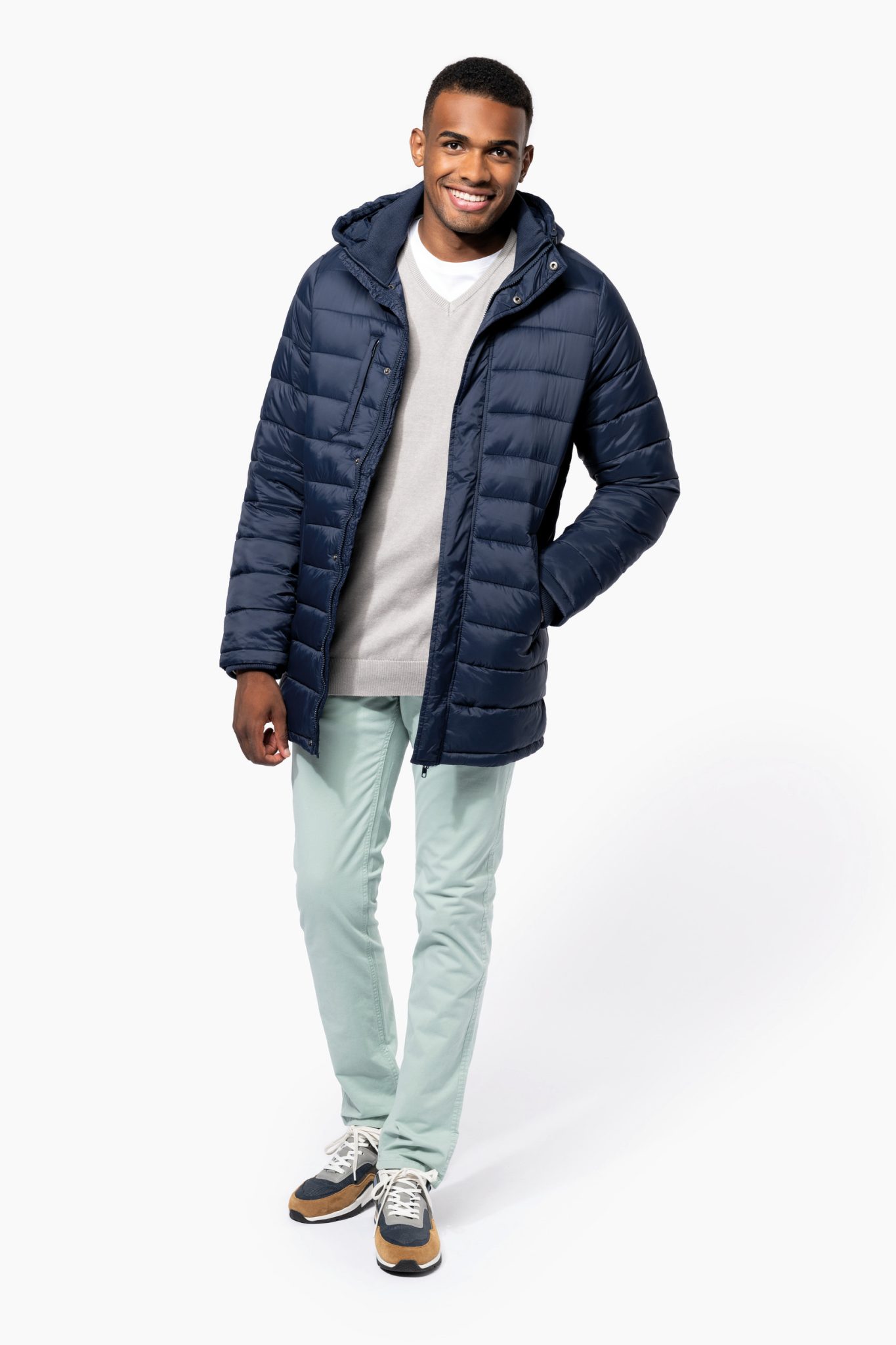Miniature 4 pour Parka doudoune légère à capuche homme