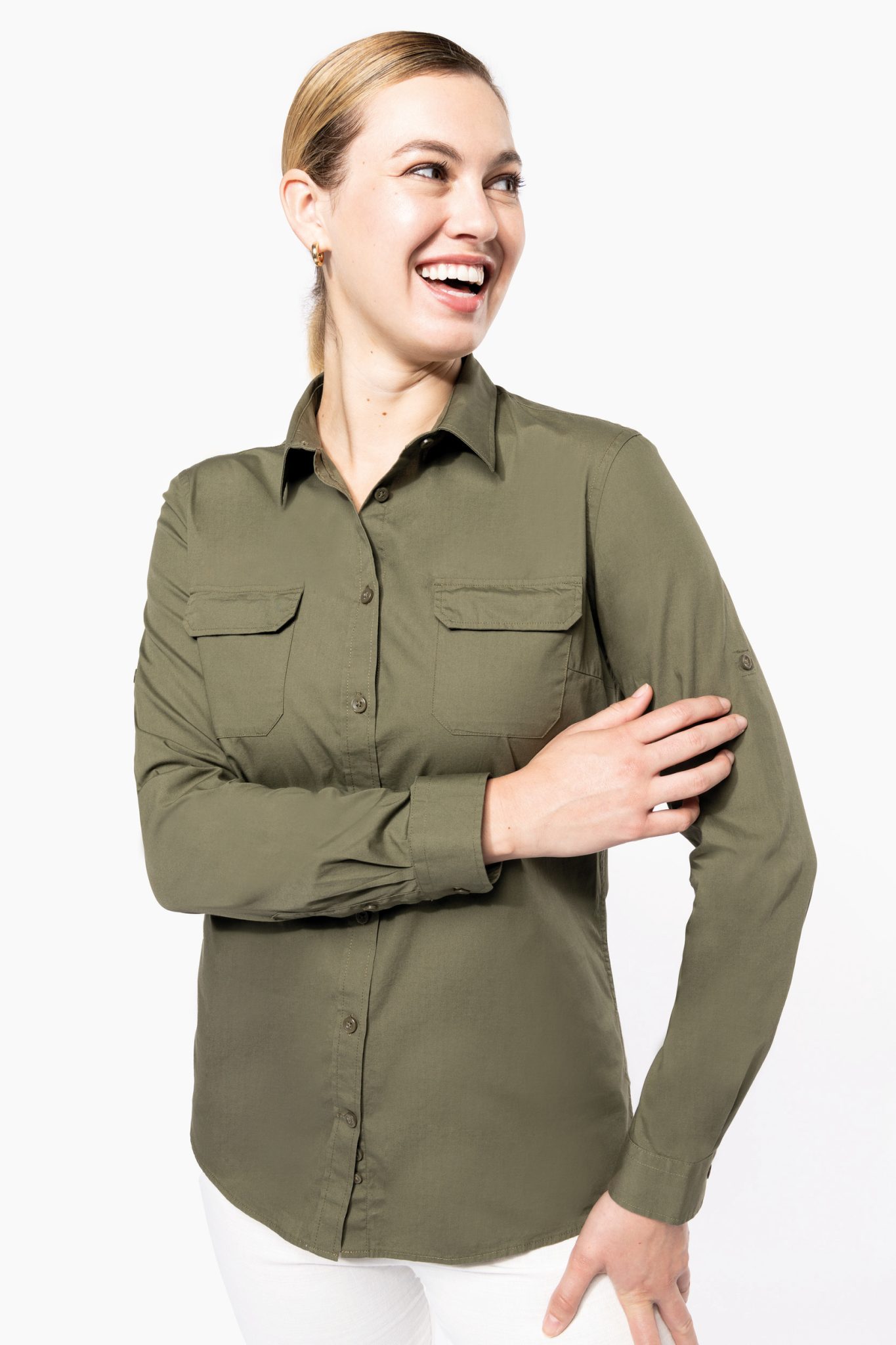 Miniature 3 pour Chemise safari manches longues femme