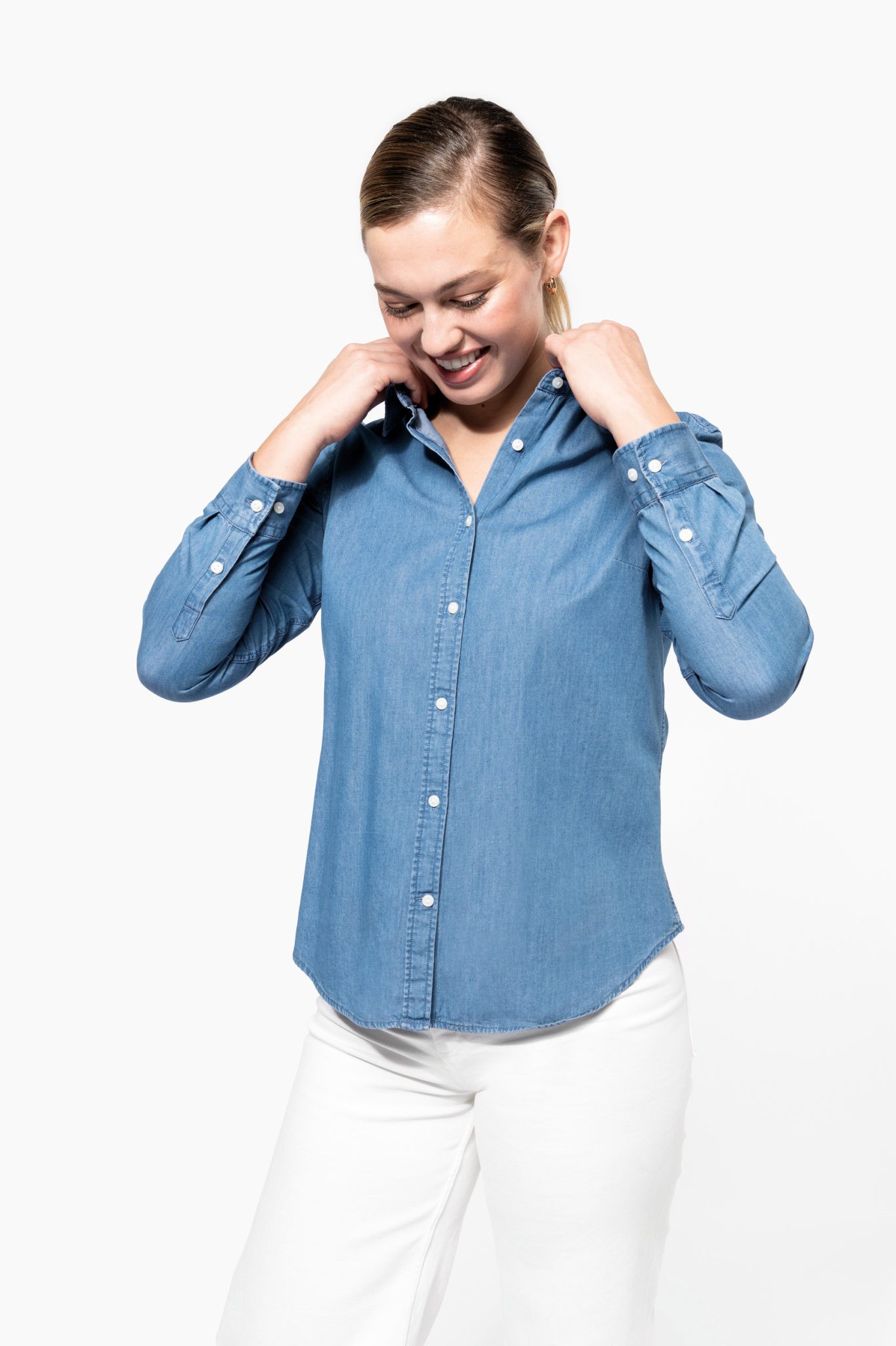 Miniature 3 pour Chemise denim femme
