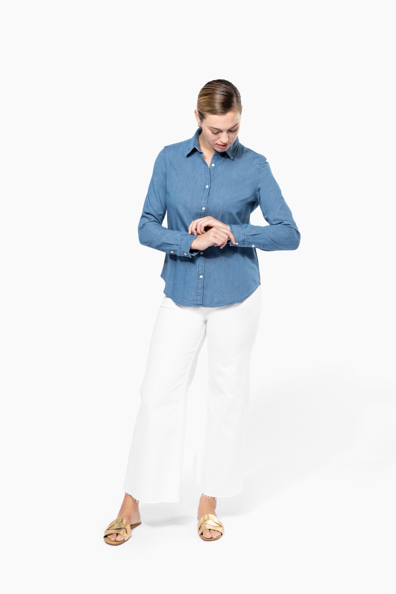 Miniature 5 pour Chemise denim femme