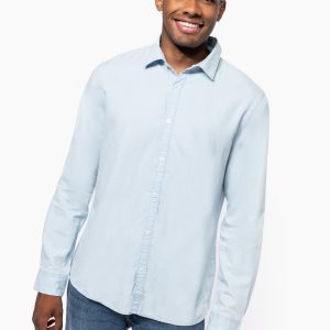 Visuel Chemise écoresponsable délavée coton twill homme