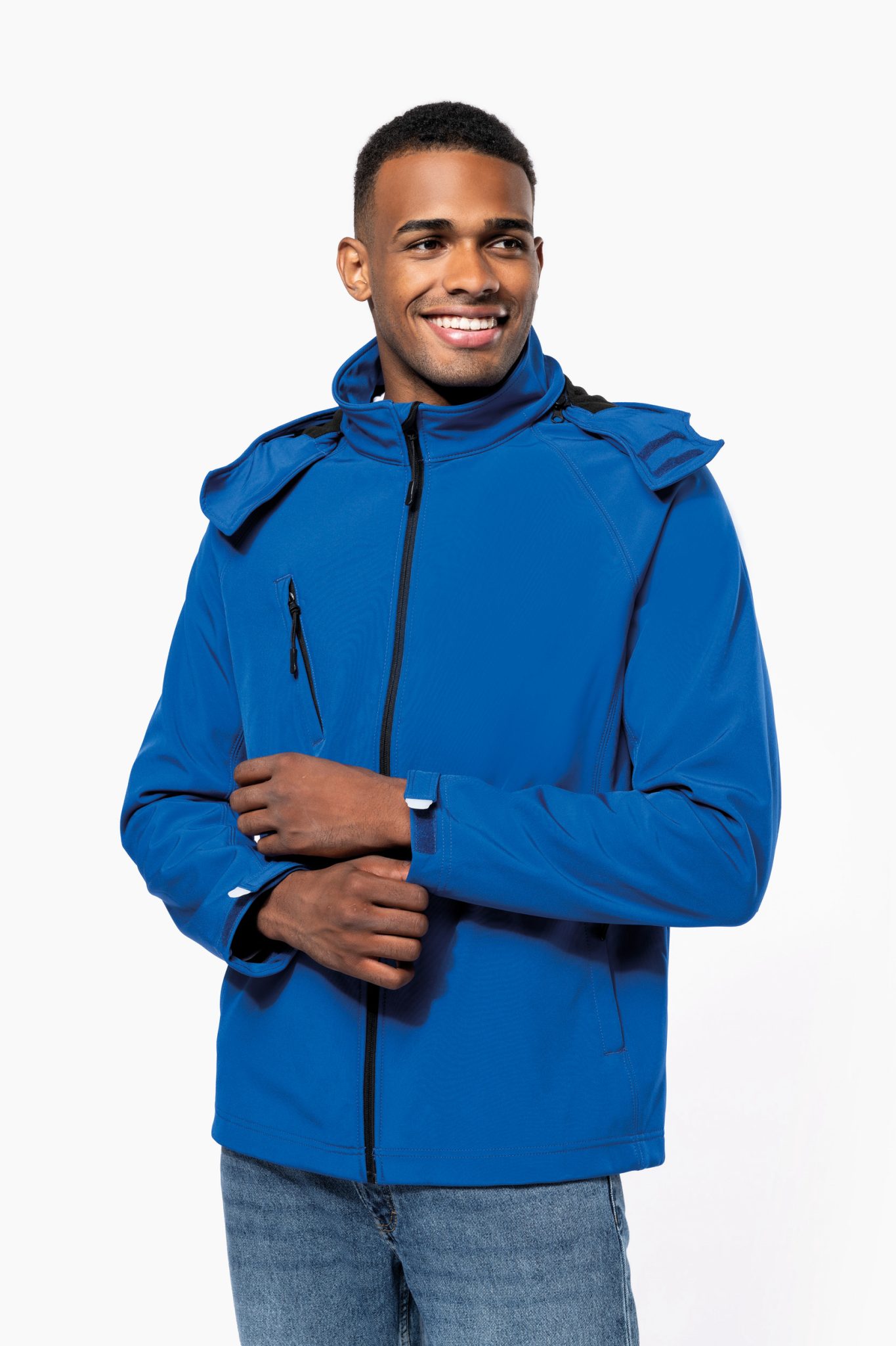 Miniature 4 pour Veste softshell à capuche amovible homme