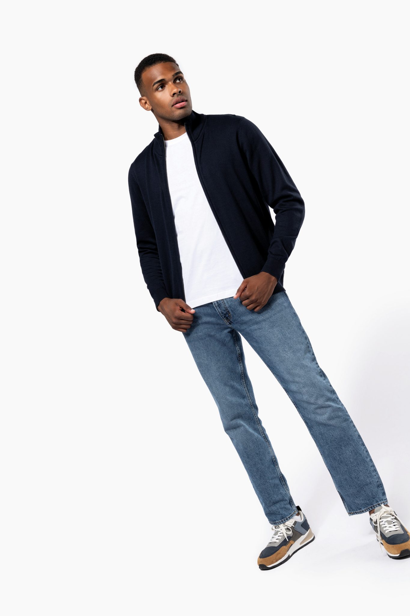Miniature 4 pour Cardigan zippé homme