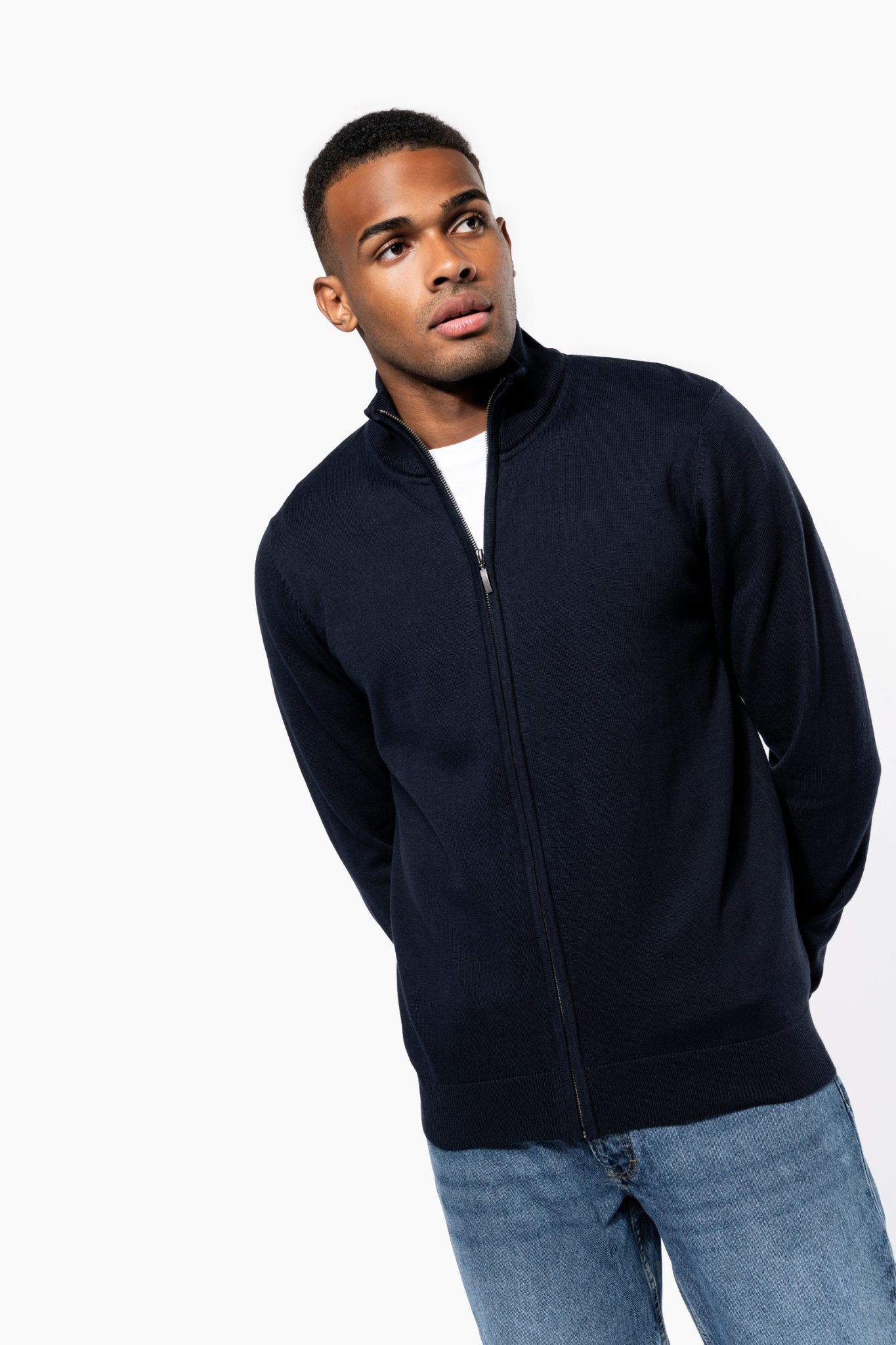 Miniature 3 pour Cardigan zippé homme