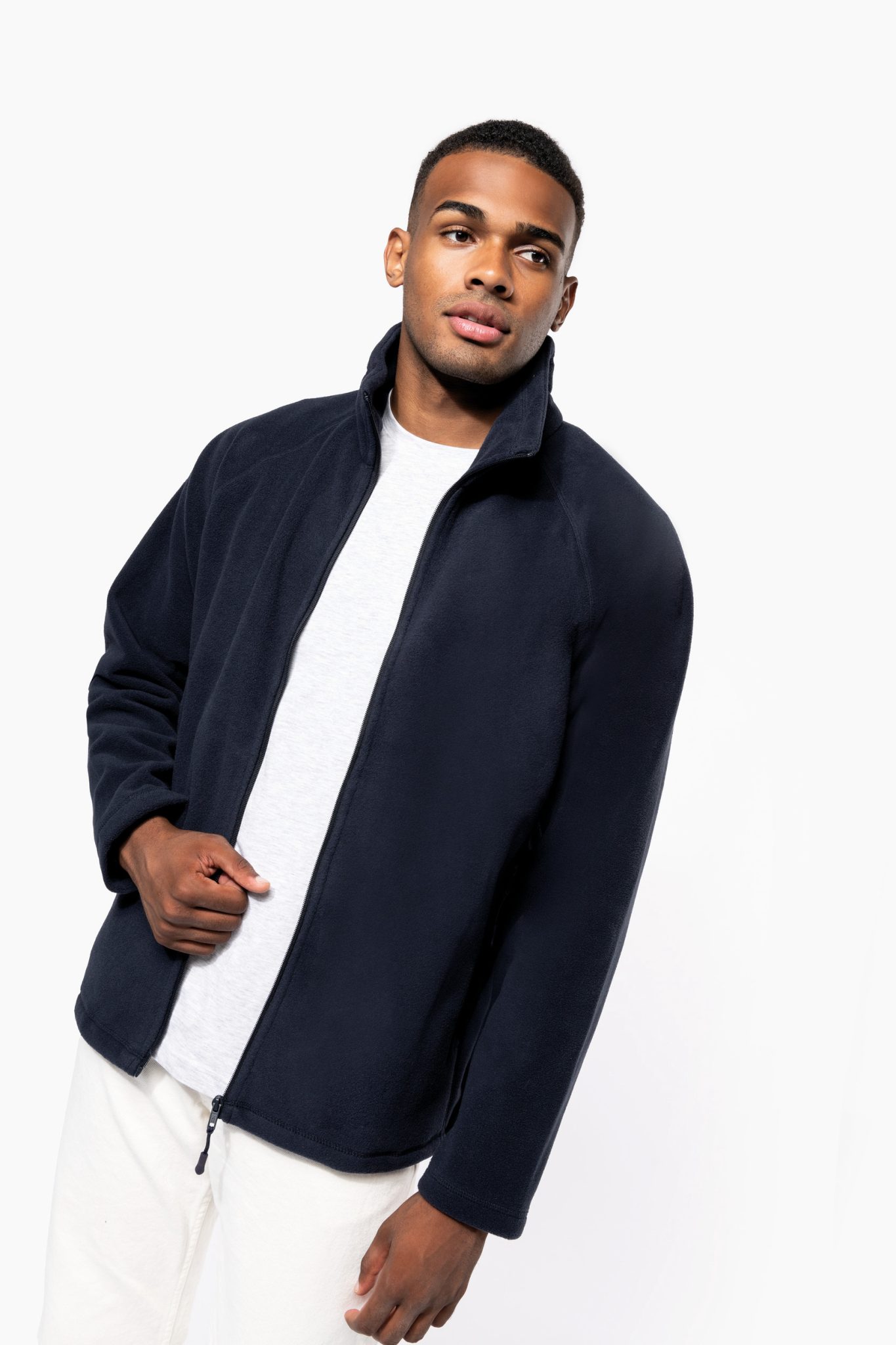 Miniature 1 pour Veste micropolaire zippée manches raglan homme