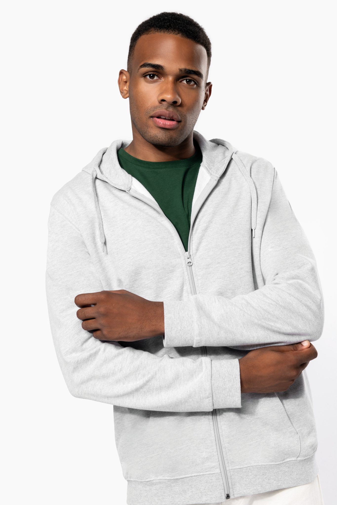 Miniature 7 pour Sweat-shirt zippé capuche unisexe