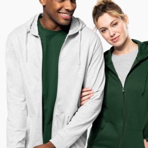Visuel Sweat-shirt zippé capuche unisexe