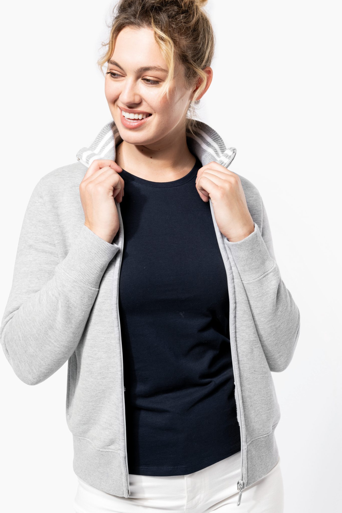Miniature 3 pour Veste molleton zippée femme