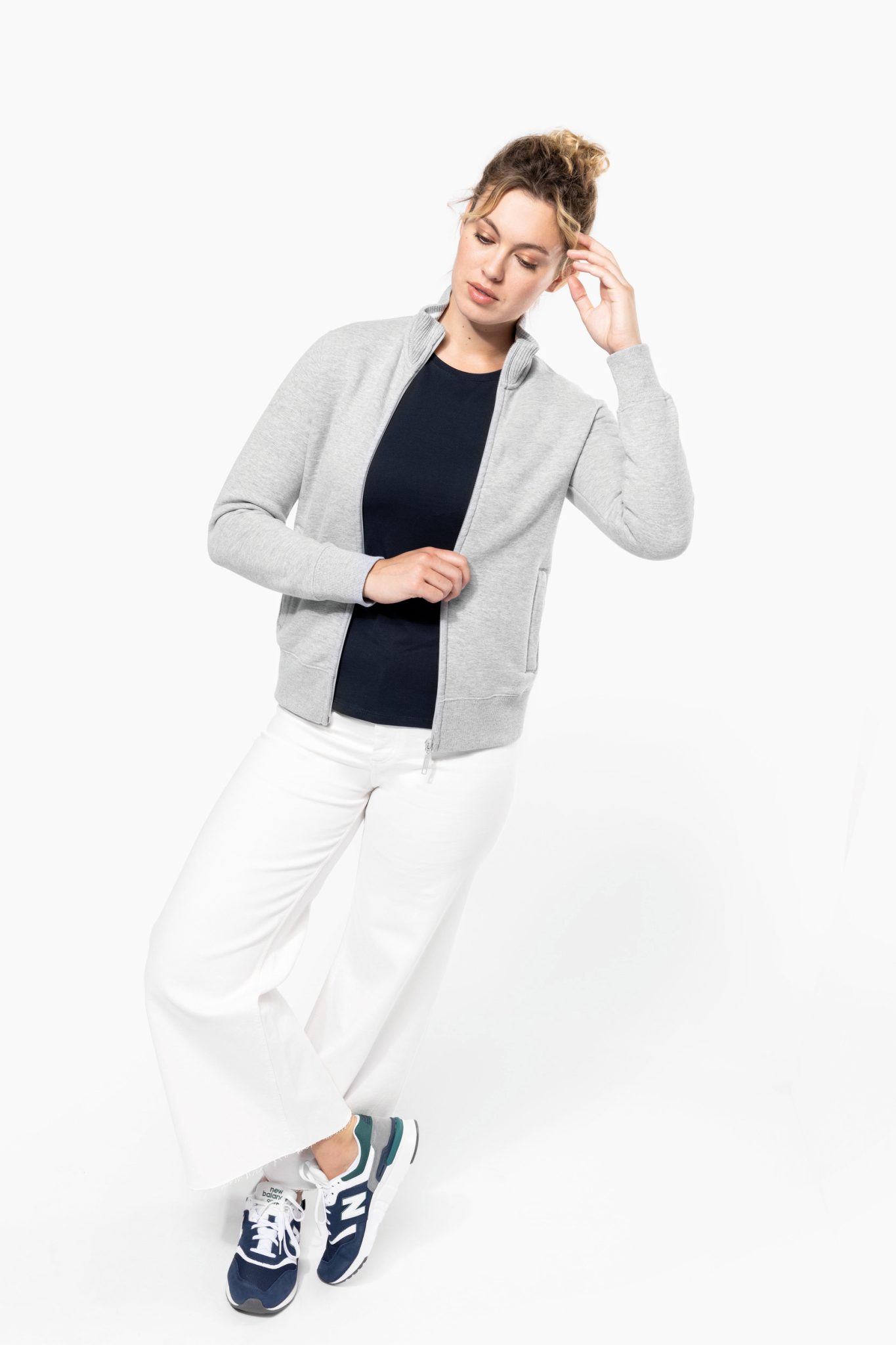 Miniature 5 pour Veste molleton zippée femme