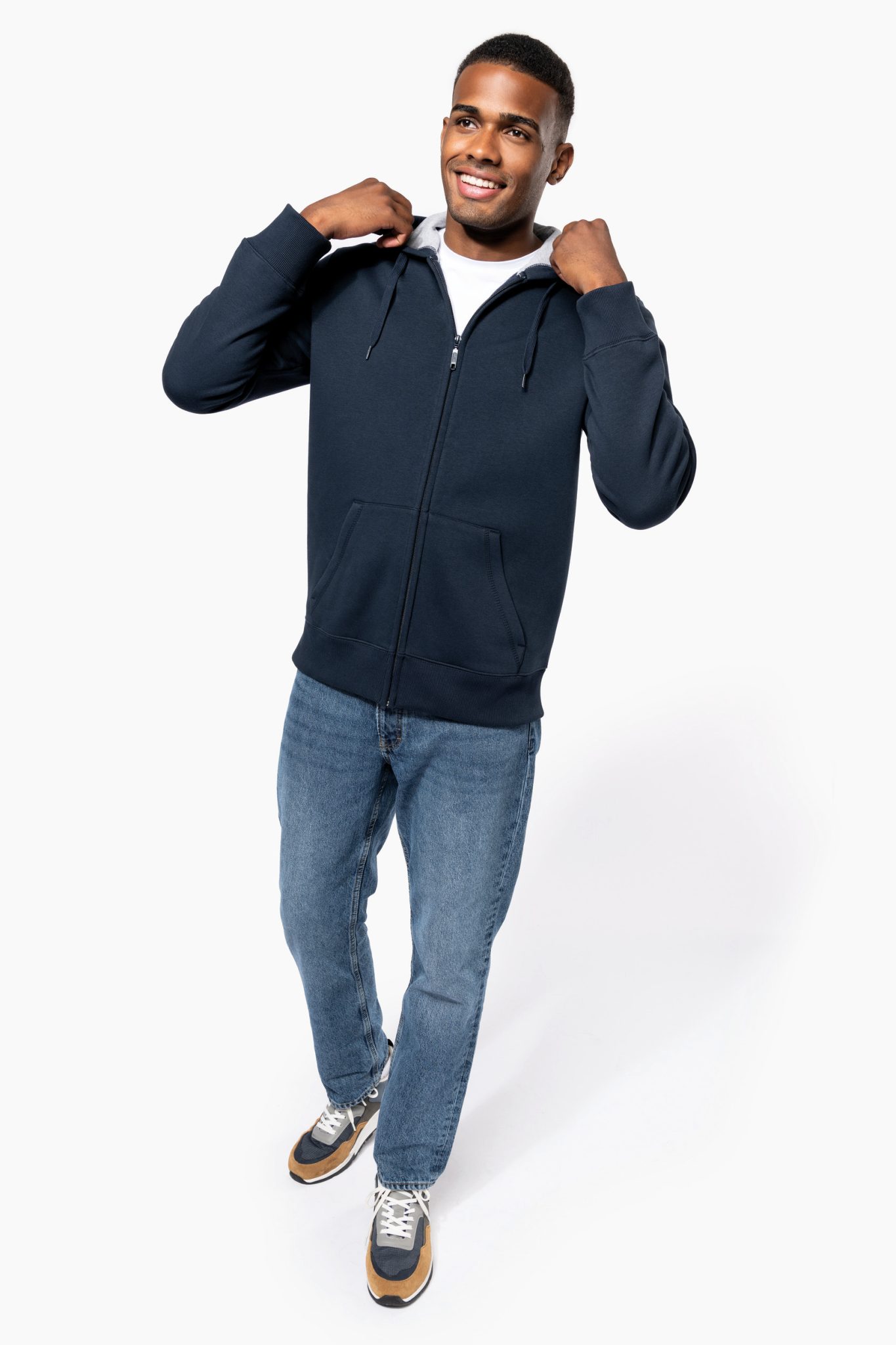 Miniature 11 pour Sweat-shirt zippé capuche unisexe