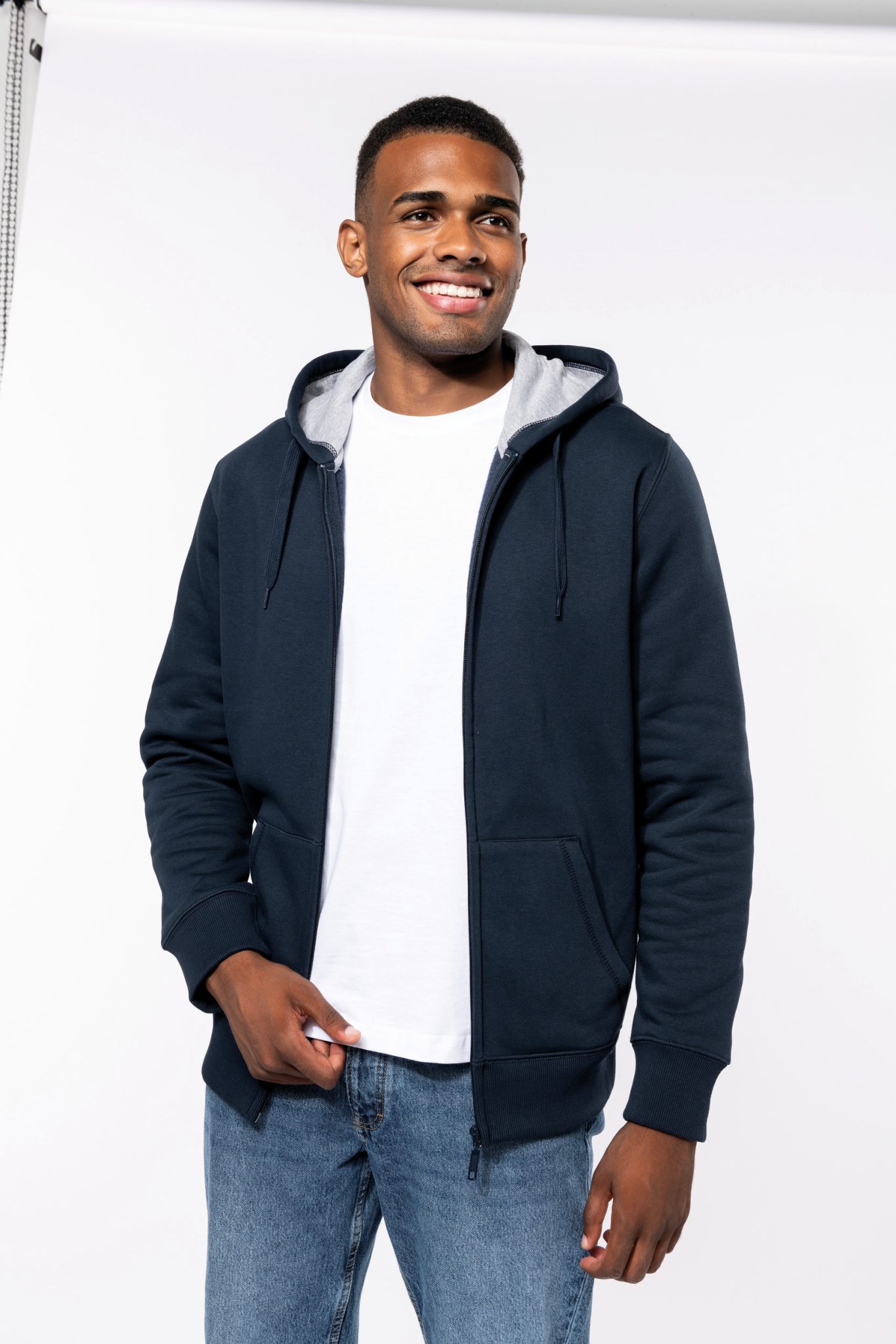 Miniature 7 pour Sweat-shirt zippé capuche unisexe