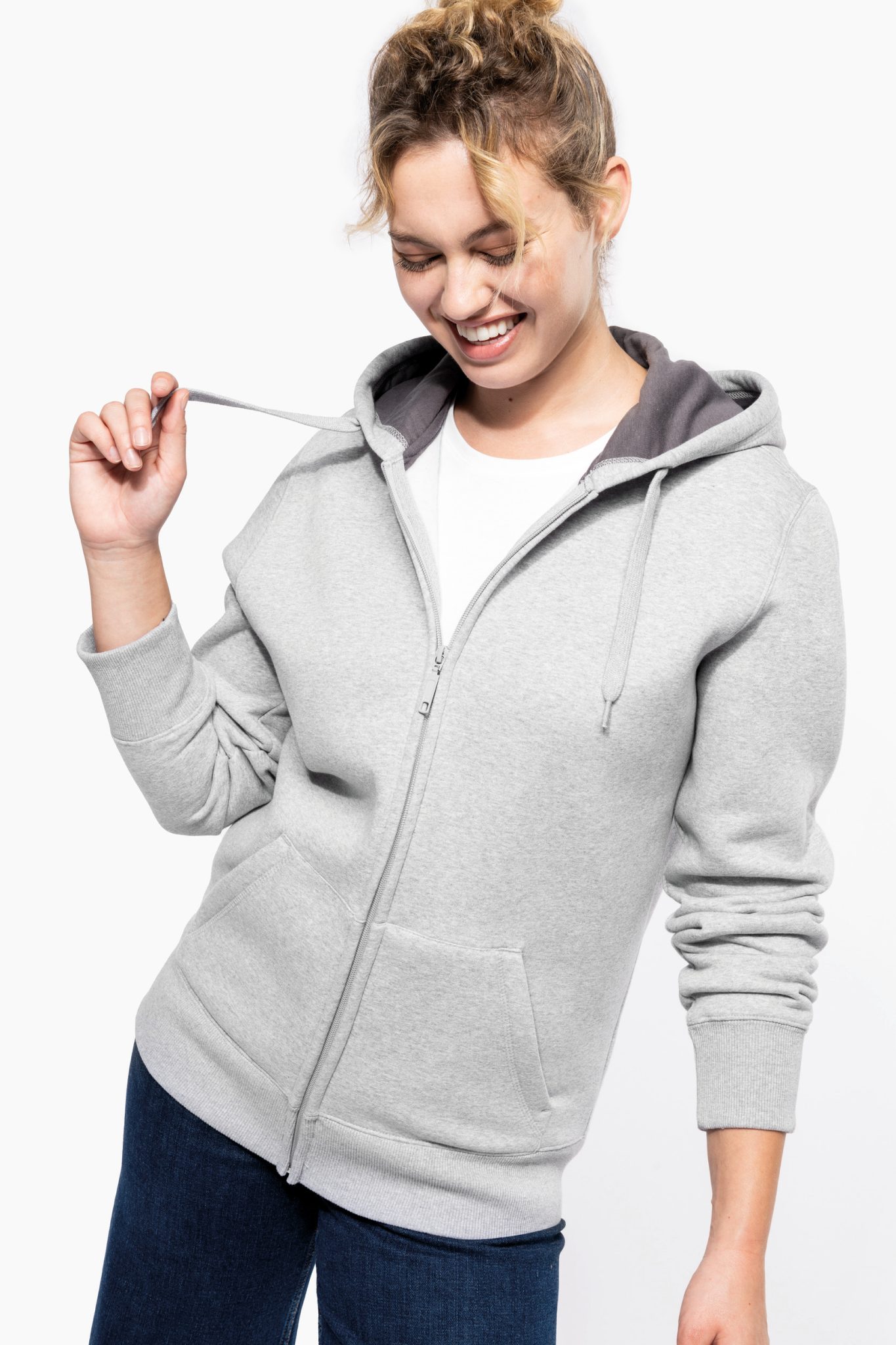 Miniature 2 pour Sweat-shirt zippé capuche unisexe