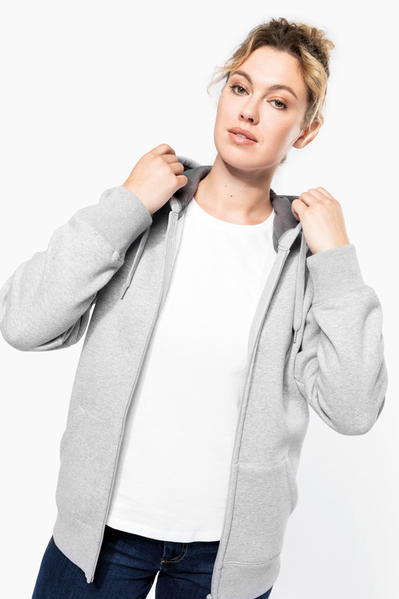 Miniature 4 pour Sweat-shirt zippé capuche unisexe