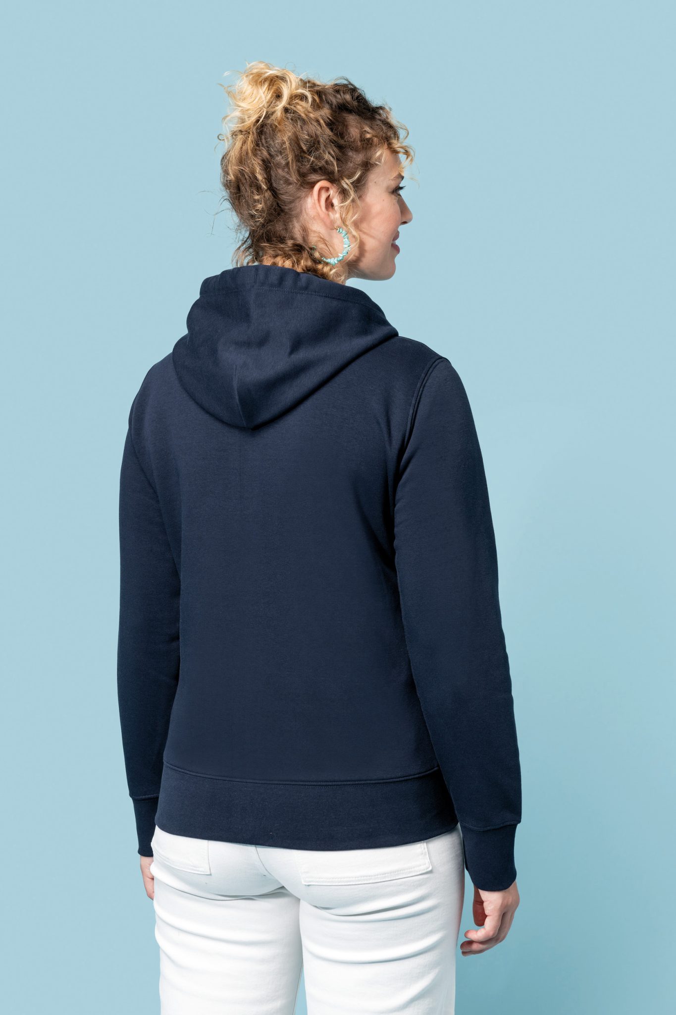 Miniature 2 pour Sweat-shirt écoresponsable zippé à capuche femme