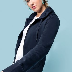 Visuel Sweat-shirt écoresponsable zippé à capuche femme