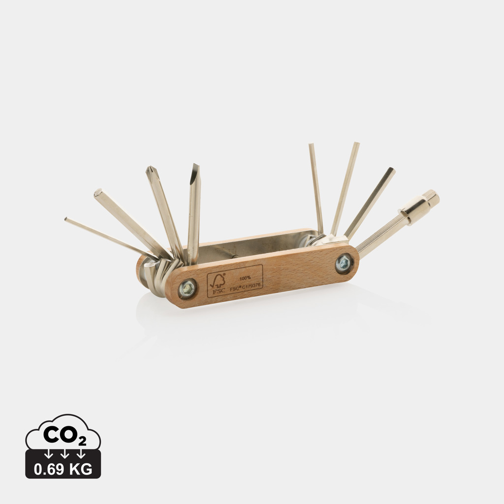 Miniature 1 pour Outil multifonctions avec clé Allen en bois FSC®