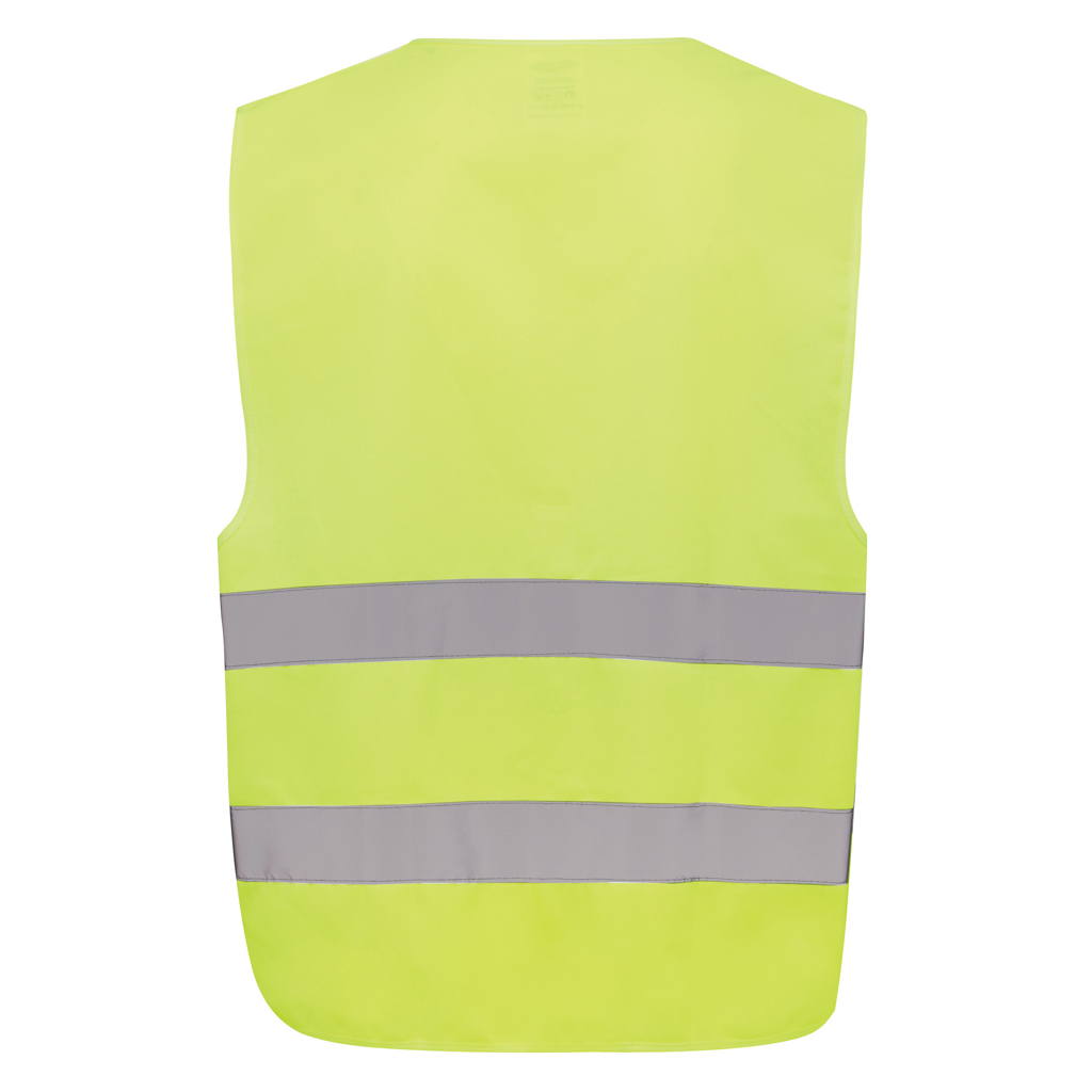 Gilet de sécurité personnalisé. Gilet haute visibilité publicitaire.