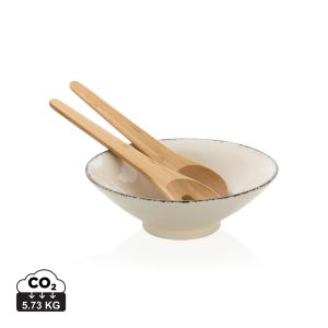 Visuel Saladier avec couvert à salade en bambou Ukiyo