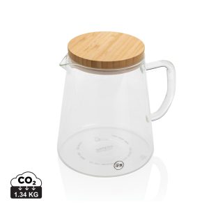 Visuel Carafe d'eau 1,2L en verre avec couvercle en bambou Ukiyo
