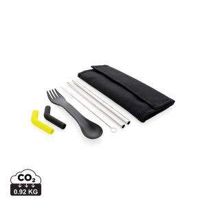 Visuel Set pailles 2 pcs et couverts Tierra
