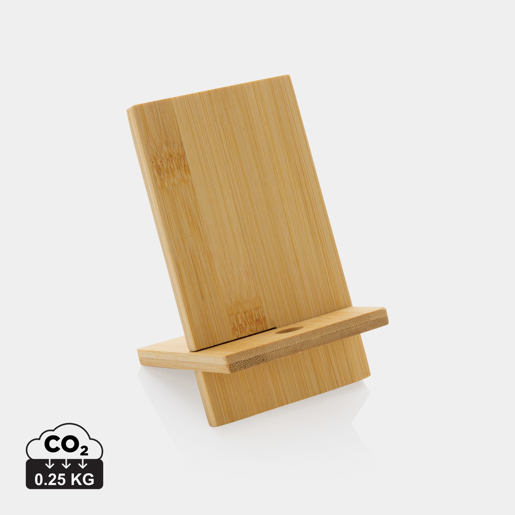 Miniature 1 pour Support téléphone en bambou FSC® dans une boîte kraft FSC®