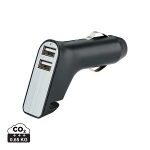 Visuel Double chargeur allume-cigare avec coupe-ceinture et marteau