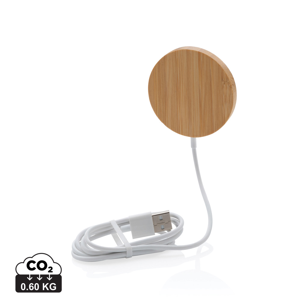 Miniature 1 pour Chargeur magnétique sans fil en bambou 10W